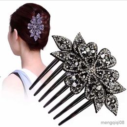 Other Flower Hair Combs Women Elegant Hair Accessories Rhinestone Hairclips Hair Fork Hair Bridal Headdress Headwear