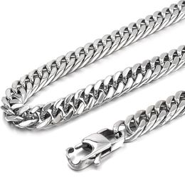 Chains Gokadima 55cm Long 10mm Wide MENS Stainless Steel Cuban Chain Necklace Hip Hop Jewellery Fashion Rock Gift For Father WN008