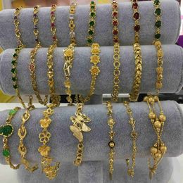 212 gioielli xuping Arabia Saudita Squisito lusso Dubai 24k placcato oro braccialetto da sposa multi stile