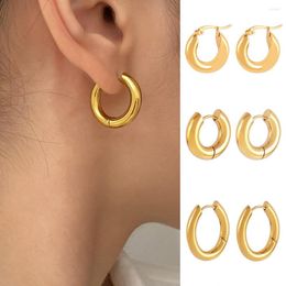 Hoop Earrings 316L Stainless Steel For Men Fashion Punk Round Women Female Jewellery