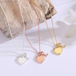 Luxury Love Key Pendant Necklace Ladies Stainless Steel Heart pendant Designer Neck Jewelry Christmas Gift Ladies Accessories Wholesale Band box