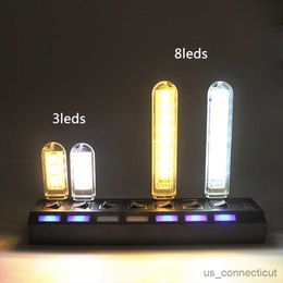 Sensor Lights LED Bar Lights Led Night Lights USB Portable Strip Light Mini Book Lamp Suitable for Bank Computer USB Plug R230606