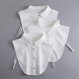 Bow Ties Linbaiway Women Shirt Detachable Collar Female Business False Ladies Decoration Removable Sweater Suits Fake