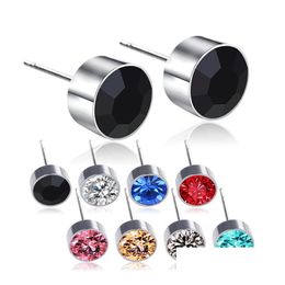 Clip-On Screw Back Allergen Stainless Steel Diamond Stud Earrings Women Mens Ear Fashion Jewellery Will And Sandy Gift Drop Delivery Dhha6