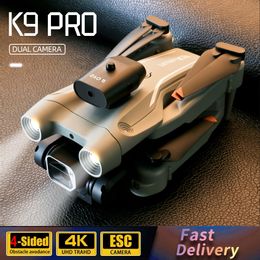 Intelligent Uav K9Pro RC Drone 4K Professional with 1080P Wide Angle Optical Flow Localization Quadcopter Vs Z908K9 Pro Camera 230605