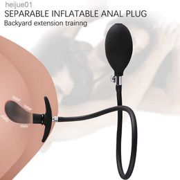 Adult Silicone Anal Plug Dildo Pump Inflated Super Butt Plug Prostate Massage Anus Extender Sex Toys for Women Men Anus Trainner L230518