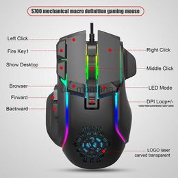 Mice New USB Gaming Mouse Computer Mouse RGB Backlight Mause Gamer 10 Buttons Programming 7200dpi Ergonomic Gaming Mouse For Computer J230606