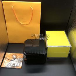 Quality Black Colour Wood Boxes Gift Box 1884 Wooden Box Brochures Cards Black Wooden Box For Watch Includes Certificate Bag2934