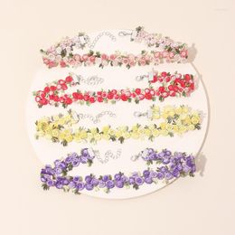 Choker Korean Sweet Lace Flower Necklace For Women Girls Vintage Sexy Clavicle Chain Short Collar Jewelry Gifts