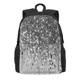 Backpack Soft Silver Gray Glitter 1 Backpacks Men's Bags For Women Female Bag Travel