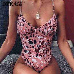 Women's Swimwear OMKAGI One Piece Swimsuit Leopard Swimwear Women Swimming Bathing Suit Beachwear Micro Monokini Maillot De Bain Femme Swimsuit T230606