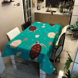 Table Cloth Interesting Tortoise Pattern Rectangular Waterproof and Proof Table Cover Is Suitable for Home Party R230605