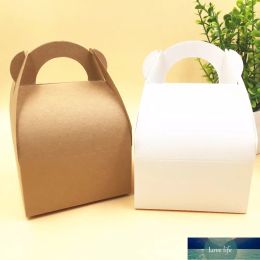 50pcs 10x10x14.5cm Classic Kraft Wedding Party Favors Gift Boxes Blank Chocolates/Cake/Handmade Food/Candy Box Paper Storage Boxess