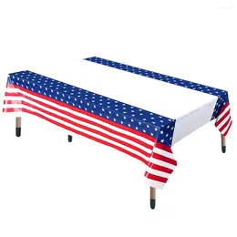 Table Cloth Disposable Tablecloth Independence Day Theme Decorative Runner