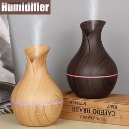 Creative Vase Humidifier Wood Grain Usb Colourful Lamp Office Air Humidifier Ball Marquee Essential Oil Diffuse Aroma Diffuser