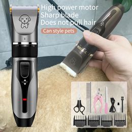 Trimmers Dog Hair Clippers Electric Cat Grooming Trimmer Professional Rechargeable LowNoise Pet Shop Dedicated Cutter Hair Shaver Kit