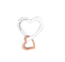 925 Sterling Silver Two-tone Openwork Infinity Heart Charm Fits Pandora Bracelet Beads for Women DIY Jewelry Making 2023 New