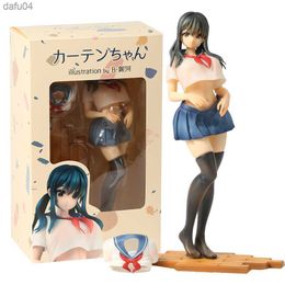 Figural Toy Japan Anime Curtain-chan Sexy Girl Collectible Figure Model Gift Doll L230522