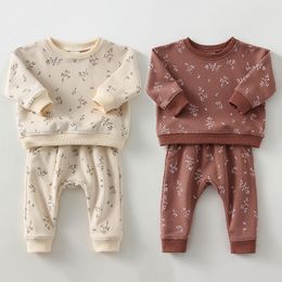 Pyjama-Set für Jungen und Mädchen, langärmeliges Baumwoll-Oberteil und Hosen-Set, Pyjama-Set, süßes Pyjama-Set 230605