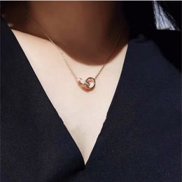 Gold necklace diamond necklace Luxury Jewellery woman designer necklace long chain clover necklace Rose Gold mens necklace designer for woman flower necklace