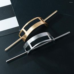 Hair Clips Rectangular Hollow Out Simple Zinc Alloy Wire Drawing Effect Hairpin