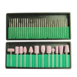 Nail Art Equipment 42PCS Drill Bits Set Electric Polishing Milling Cutters 2.35 Rod File Manicure Machine Pedicure Accessories Tool 230606