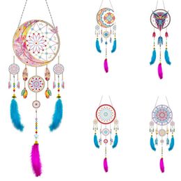 Stitch Point drill diy diamond painting dream catcher ornaments full of diamonds 5d diamond painting crafts feather pendant