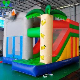 Elephant Inflatable Bouncy Castle With Slip Slide Customised Kids Bounce House Air Jumper Jumping Castle Combo