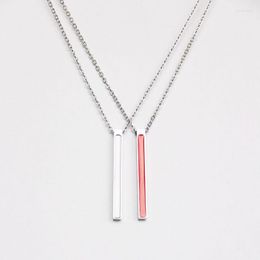 Pendant Necklaces Product / 1 Piece /vertical Bar Necklace White And Red Simple Stylish Gift Good Luck