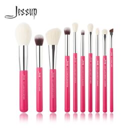 Brushes Jessup Makeup Brushes 10pcs Makeup Brush NaturalSynthetic Foundation Powder Concealer Definer Eyeshadow Eyeliner Eyebrow