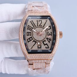 diamond watch Mens Watch 44mm Mechanical movement Stainless Steel Strap Fashion Watches Waterproof Design WristWatch Montre de luxe