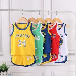 Clothing Sets Children Sports Vest Suit Boys And Girls Summer Basketball Suits Kids Vest And Shorts Set Kids Tracksuit 230605