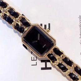 Other Watches Dropshipping Women Watches 16MM dial Gold/Black Twist Chain Quartz Lady Watch elegant wristwatch montre de luxe J230606