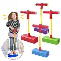 Sports Toys Kids Games Foam Pogo Stick Jumper Indoor Outdoor Fun Fitness Equipment Improve Bounce Sensory for Boy Girl Gift 230605