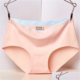 Women'S Panties Seamless Briefs Candy Breathable Lingeries Women Panty Underwears Sexy Clothes Drop Delivery Apparel Underwear Womens Dhfmx