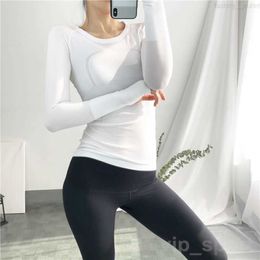 Yoga Bodybuilding Tee Shirt Woman Sports T-Shirts Long Sleeve Stretch Jogging Top Tight Athletic Swiftly Tech Breathable Fitness Tshirt