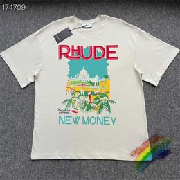 Shirts Vintage Rhude New Money T-shirt Men Women Best Quality Oversized Top Tee t Shirt