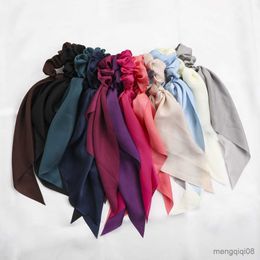 Other Solid Color Knotted Silk Square Scarf Hair Bands Ladies Holder Bands Headwear Girls Hair Accessories