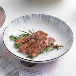 Plates 1pc Nordic Style Ceramic Tableware Steak Western Plate Household Restaurant Kitchen Supplies Luxury High-end Dinner
