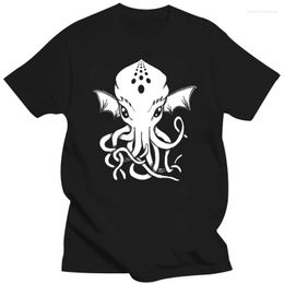 Men's T Shirts CTHULHU T-shirt White Necronomicon Lovecraft Kawaii Tentacle Unisex Mens Ladies