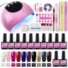 Hot COSCELIA 24W Nail Dryer Manicure Set Tools For Manicure Nail Extension For Manicure Gel Nail Polish