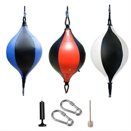 Punching Balls PU Punching Bag Double End Pear Boxing Bag Inflatable Reflex Speed Balls for MMA Muay Thai Training Adults Fitness Fight Ball 230605