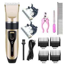 Trimmers Rechargeable Lownoise Cat Dog Hair Trimmer Electrical Pet Hair Clipper Remover Cutter Grooming Pets Haircut Machine