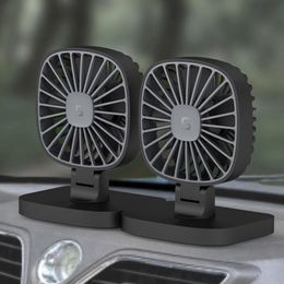 Fans Dualhead Car Fan Mini Cooling Cooler Truck Strong Wind Doublehead Fans Cooling System For Summer ventilador