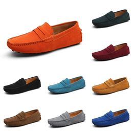 Casual shoes men Black Brown Red Orange Dark Green Blue Grey mens trainers outdoor sports sneakers color101