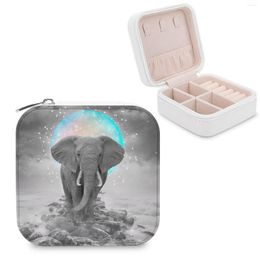 Jewellery Pouches Strength & Courage To Stand Alone Storage Box Mini Leather Double Layer Organiser For Jewellery Travel Case