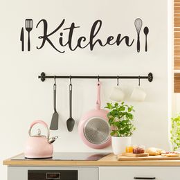 English Slogan Kitchen Wall Sticker Restaurant Kitchen Cooktop Background Home Decoration Wallpaper Creative Pattern Stickers