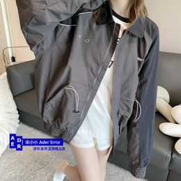 Women's Jackets Korean High Quality Coat Small Monster Color Contrast Splice Reflective Stripe Loose Casual Unisex Jacket For Men And Women