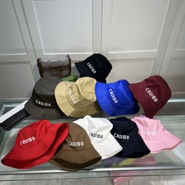 9 Colours Bucket Hat For Men Women Brand Designer Hats With Letter Embroidery Travelling Sun Protection Casquette Sunhat