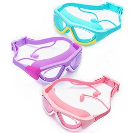 Diving Goggles Professional Kids Swimming Goggles Children Swimming Glasses Anti-Fog UV HD Adjustable Diving Eyewear 230606